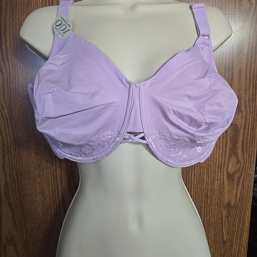 Vanity Fair Lilac Lace Accent Wired, Lightly Lined Bra, NWT, Sz 44DDD